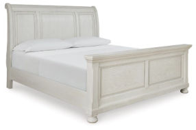 Signature Design by Ashley Robbinsdale King Sleigh Bed-Antique White