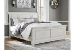 Signature Design by Ashley Robbinsdale King Sleigh Bed-Antique White