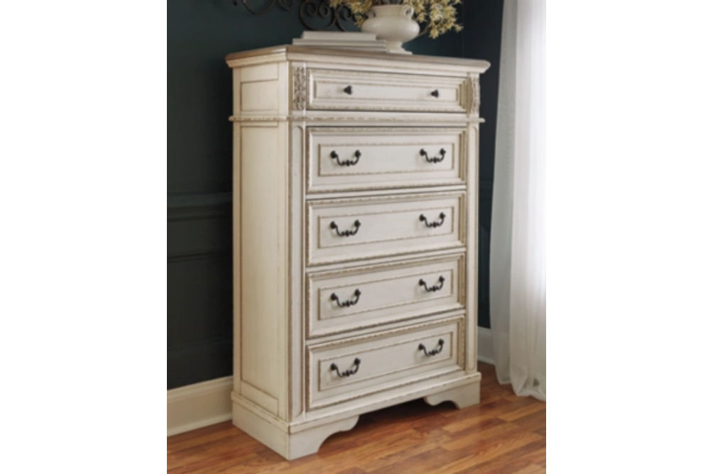 Signature Design by Ashley Realyn Full Panel Bed and Chest-Two-tone