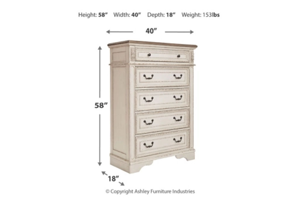 Signature Design by Ashley Realyn Full Panel Bed and Chest-Two-tone