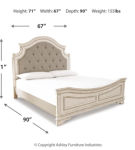 Signature Design by Ashley Realyn Queen Upholstered Panel Bed and Chest