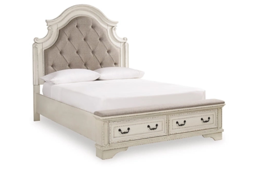 Signature Design by Ashley Realyn Queen Storage Bed, Dresser and Mirror