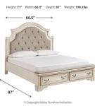 Signature Design by Ashley Realyn Queen Storage Bed, Dresser and Mirror