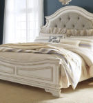 Signature Design by Ashley Realyn Queen Upholstered Panel Bed-Chipped White