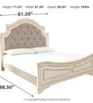 Signature Design by Ashley Realyn King Upholstered Panel Bed, Dresser and Mirr