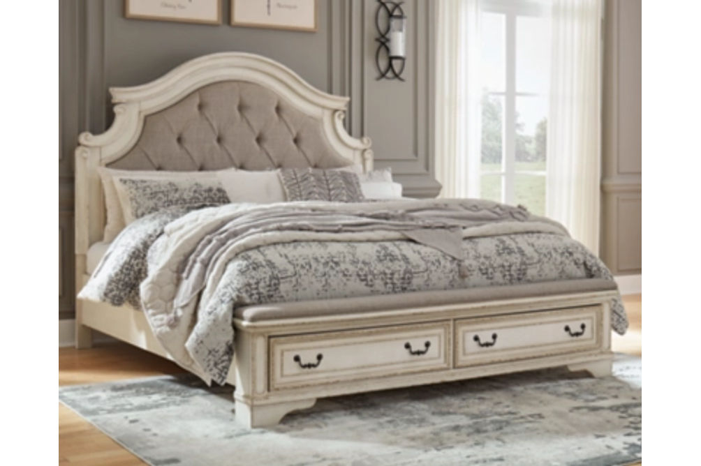 Signature Design by Ashley Realyn Queen Upholstered Bed-Two-tone