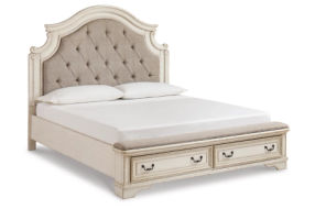 Signature Design by Ashley Realyn King Upholstered Bed-Two-tone