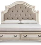 Signature Design by Ashley Realyn Queen Upholstered Bed-Two-tone