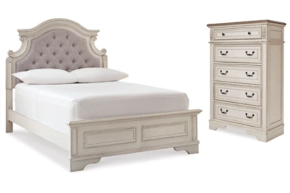 Signature Design by Ashley Realyn Full Panel Bed and Chest-Two-tone