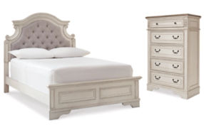 Signature Design by Ashley Realyn Full Panel Bed and Chest-Two-tone