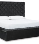 Signature Design by Ashley Lindenfield King Upholstered Bed with Storage-Black