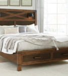 Benchcraft Wyattfield Queen Panel Bed with Storage-Two-tone