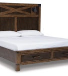 Benchcraft Wyattfield King Panel Bed with Storage-Two-tone