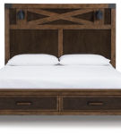 Benchcraft Wyattfield Queen Panel Bed with Storage-Two-tone