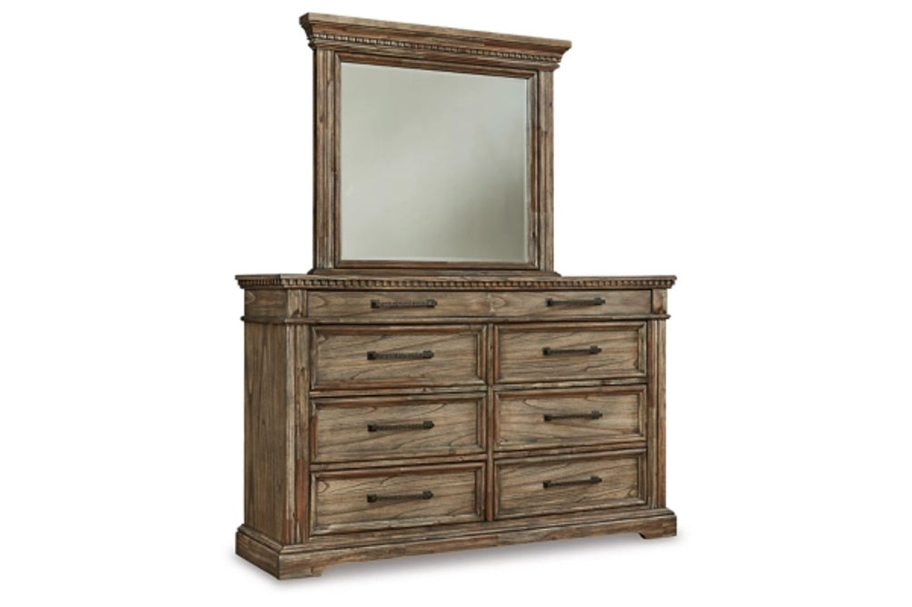 Signature Design by Ashley Markenburg Queen Panel Bed with Mirrored Dresser