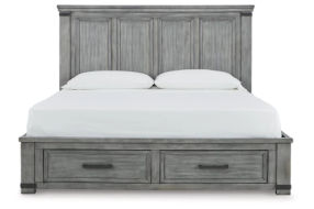 Signature Design by Ashley Russelyn Queen Storage Bed-Gray