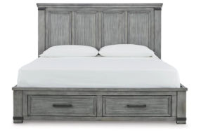 Signature Design by Ashley Russelyn King Storage Bed-Gray