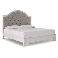 Signature Design by Ashley Brollyn Queen Upholstered Panel Bed-Two-tone