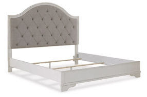 Signature Design by Ashley Brollyn King Upholstered Panel Bed-Two-tone