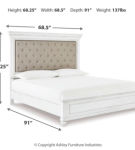 Benchcraft Kanwyn Queen Upholstered Panel Bed, Dresser, and Nightstand