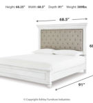 Benchcraft Kanwyn Queen Upholstered Panel Bed, Dresser, and Nightstand