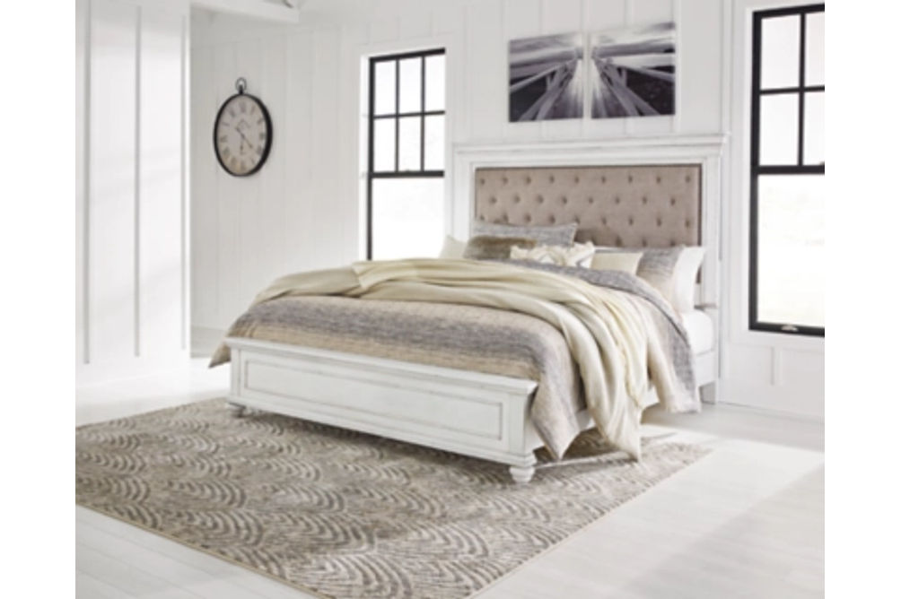 Benchcraft Kanwyn King Panel Bed-Whitewash