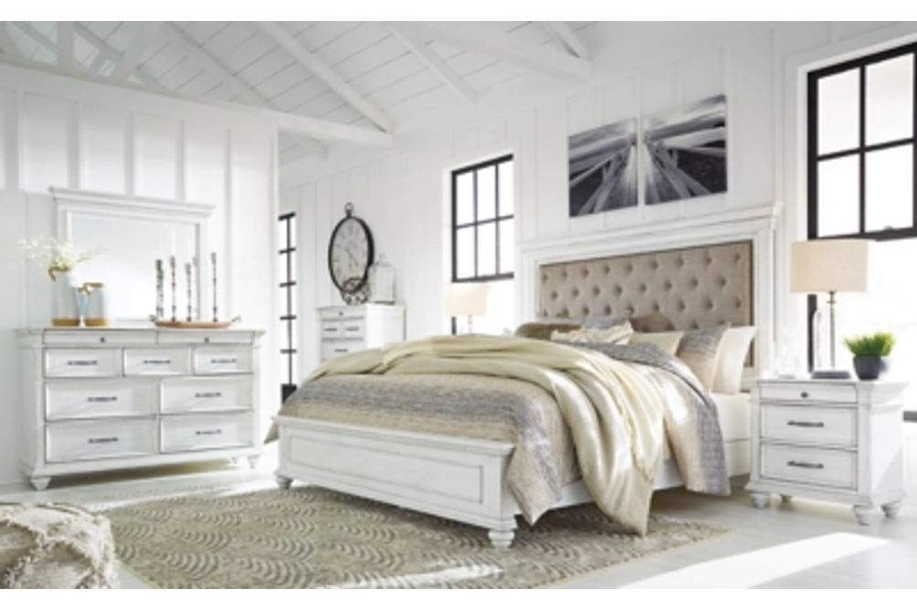 Benchcraft Kanwyn King Panel Bed-Whitewash