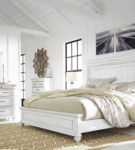 Benchcraft Kanwyn California King Panel Bed-Whitewash