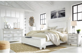 Benchcraft Kanwyn King Panel Bed-Whitewash