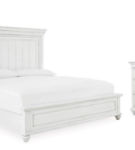 Benchcraft Kanwyn King Panel Bed, Dresser, Mirror and Nightstand-Whitewash