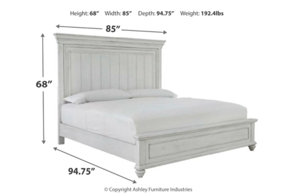 Benchcraft Kanwyn California King Panel Bed-Whitewash