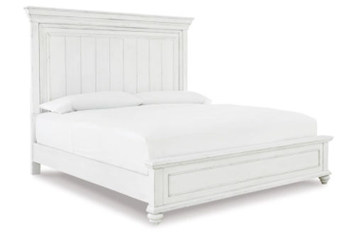 Benchcraft Kanwyn Queen Panel Bed with Dresser and Mirror-Whitewash