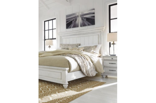 Benchcraft Kanwyn King Panel Bed-Whitewash