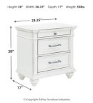 Benchcraft Kanwyn Queen Panel Bed, Dresser, Mirror and Nightstand-Whitewash