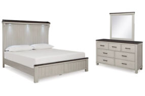 Signature Design by Ashley Darborn California King Panel Bed, Dresser and Mirr