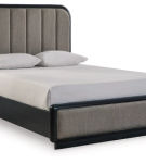 Signature Design by Ashley Rowanbeck Queen Upholstered Panel Bed-Gray/Black