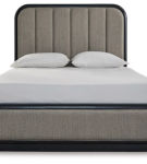 Signature Design by Ashley Rowanbeck Queen Upholstered Panel Bed-Gray/Black