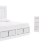 Chalanna Queen Upholstered Storage Bed, Dresser and Mirror-
