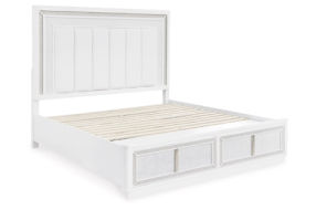 Signature Design by Ashley Chalanna Queen Upholstered Storage Bed-White