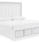 Signature Design by Ashley Chalanna Queen Upholstered Storage Bed-White