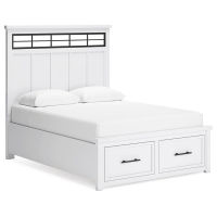 Benchcraft Ashbryn Queen Panel Storage Bed-White/Natural