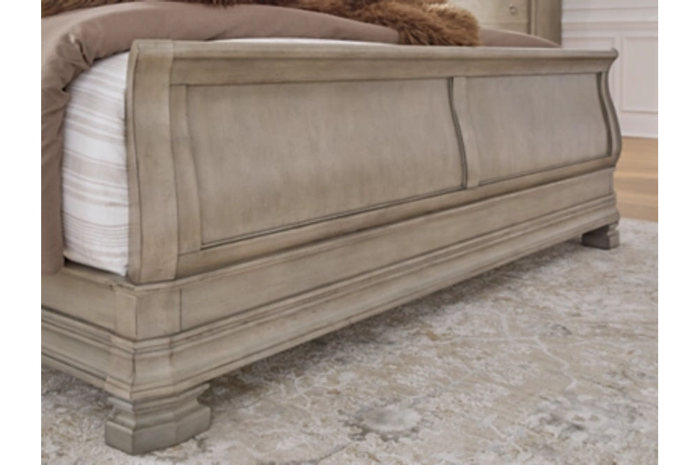 Signature Design by Ashley Lexorne King Sleigh Bed-Gray