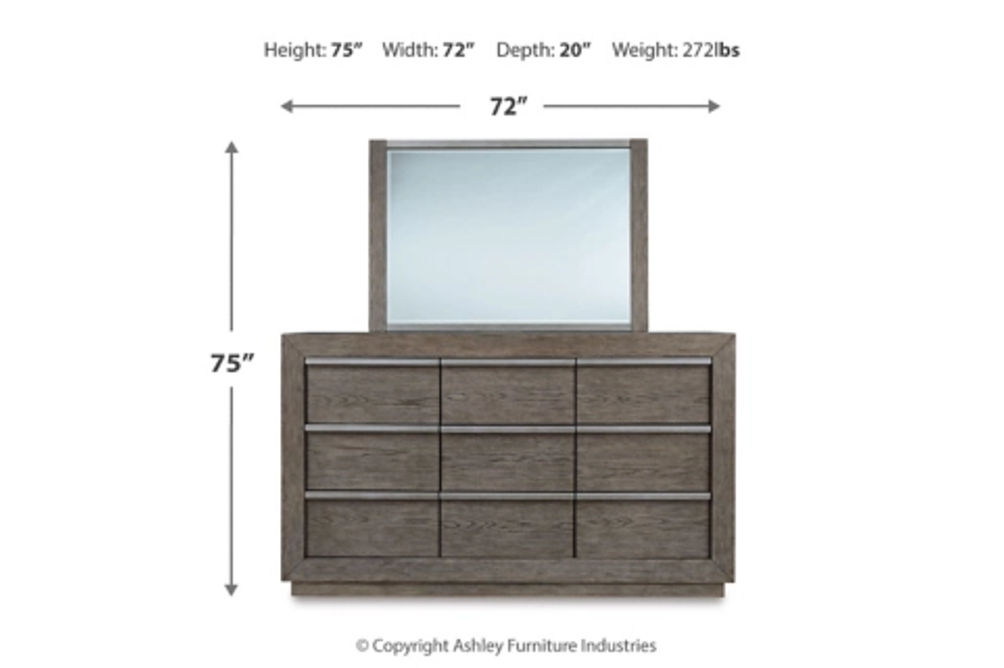 Signature Design by Ashley Anibecca King Bookcase Bed, Dresser and Mirror