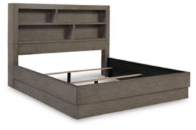 Signature Design by Ashley Anibecca King Bookcase Bed-Weathered Gray