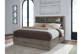 Signature Design by Ashley Anibecca King Bookcase Bed-Weathered Gray