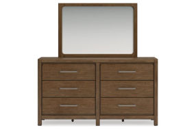 Signature Design by Ashley Cabalynn Queen Upholstered Bed, Dresser and Mirror