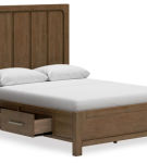 Signature Design by Ashley Cabalynn Queen Panel Bed with Storage-Light Brown