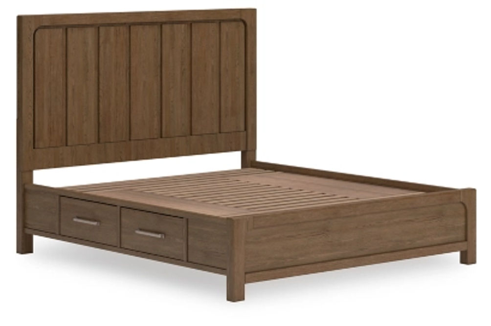 Signature Design by Ashley Cabalynn King Panel Bed with Storage-Light Brown