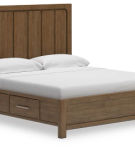 Signature Design by Ashley Cabalynn King Panel Bed with Storage-Light Brown