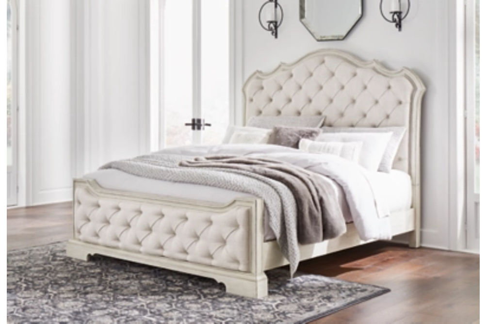 Signature Design by Ashley Arlendyne King Upholstered Bed-Antique White